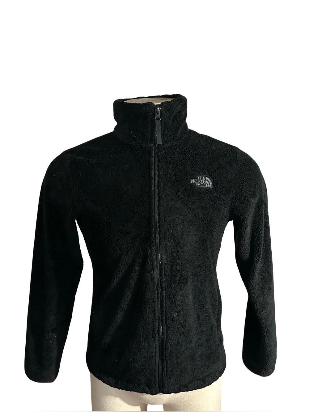 The North Face Osito Circular Design Full Zip Fleece Jacket Womens Sz M Black